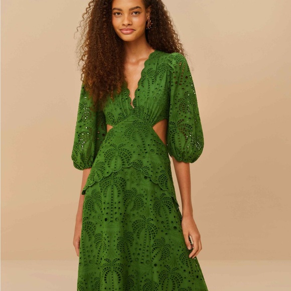 Green Richelieu Midi Dress - Picture 4 of 4